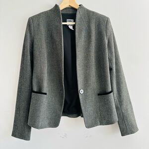 ANNI KUAN $520 Designer Blazer Velvet Tailored Pocket Luxury Couture Grace Kelly